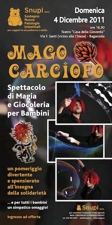 Mago Carciofo: spettacolo di magia e giocoleria